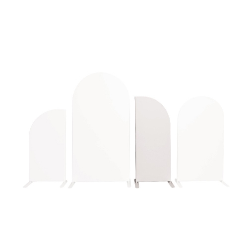 Backdrop Arch Wing Frame Medium & Cover White 75cm x 1.8m HIRE