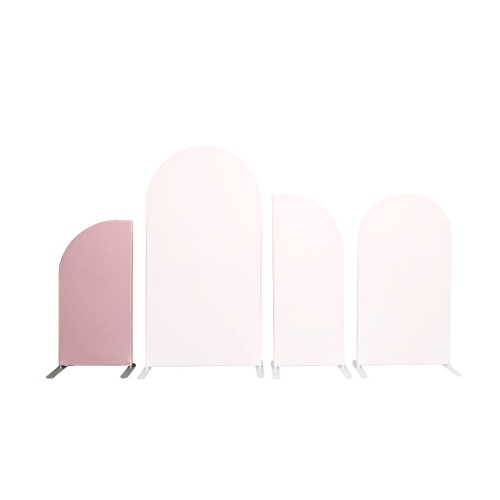 Backdrop Arch Wing Frame Small & Cover Light Pink 75cm x 1.5m HIRE