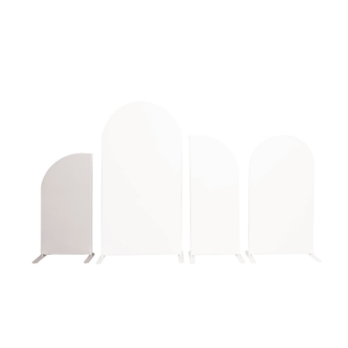 Backdrop Arch Wing Frame Small & Cover White 75cm x 1.5m HIRE