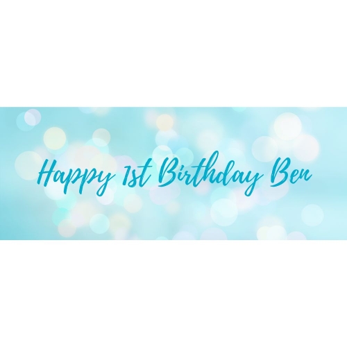 Lombard Personalised Banner 1st Birthday Blue 40cm x 1.1m Ea