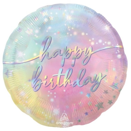 Balloon Foil Jumbo Birthday Luminous 71cm Ea