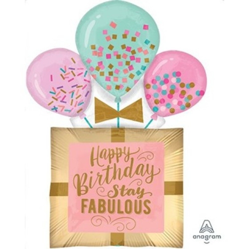 Balloon Foil SuperShape Birthday Gift 81cm Ea