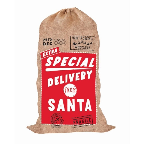 Christmas Sack Special Delivery from Santa 80cm Ea LIMITED STOCK