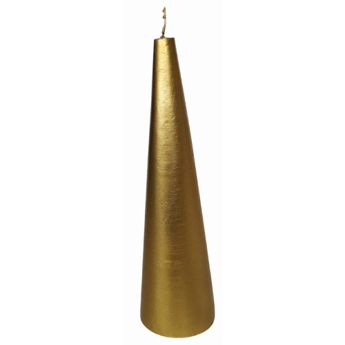 Christmas Candle Cone Gold 23cm 280g Ea LIMITED STOCK