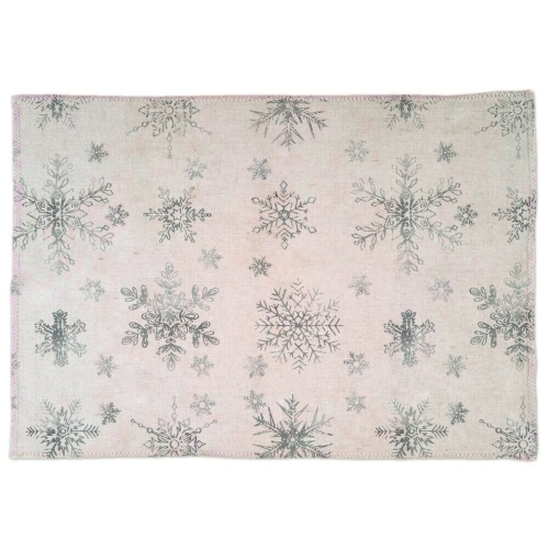 Christmas Placemat Snowflakes 33cm x 45cm Pk 4 LIMITED STOCK