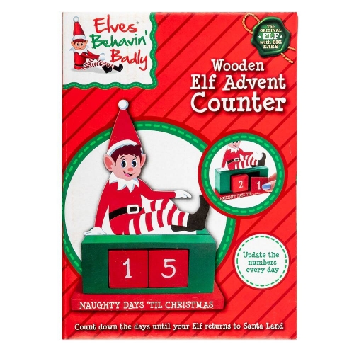 Christmas Advent Countdown Elf BB 16cm Ea LIMITED STOCK