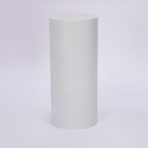 Plinth White Iron Round 40cm x 90cm HIRE