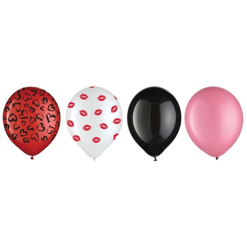 Balloon Latex 28cm Valentine Mix Pk 15 LIMITED STOCK