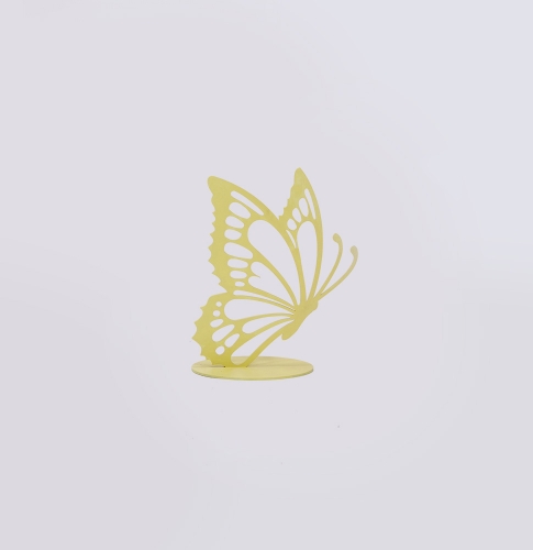 Butterfly Wooden Pastel Yellow 70cm HIRE Ea