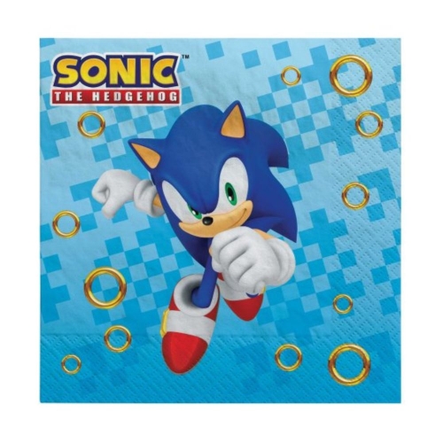 Sonic The Hedgehog Napkin Lunch Pk 16