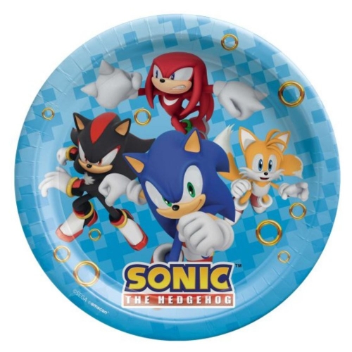 Sonic The Hedgehog Plate 23cm Pk 8