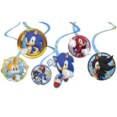 Sonic Swirl Decorations Pk 12