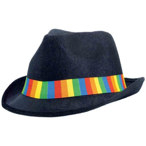 Hat Fedora Velour Rainbow Ea