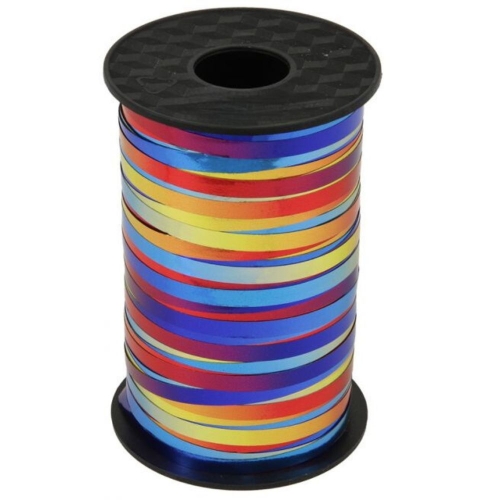 Curl Metallic Rainbow Ribbon 200m Ea