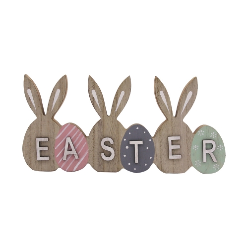 Easter Sign with Egg & Bunny Design 25cm Ea