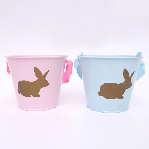 Easter Pail Metal Assorted 12cm Ea