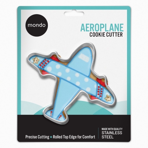 Cookie Cutter Aeroplane Metal 2.5cm Ea