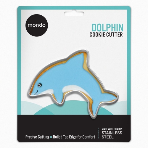 Cookie Cutter Dolphin Metal 2.5cm Ea