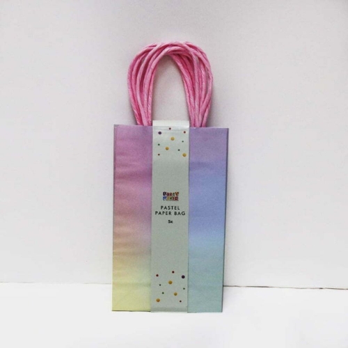Gift Bag Paper Pastel 20cm Pk 5