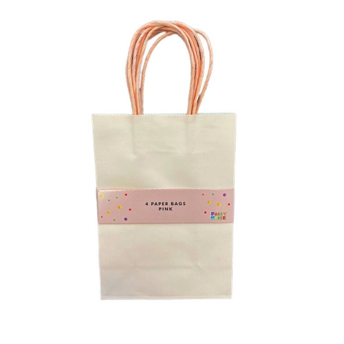 Gift Bag Paper Light Pink 21cm Pk 4