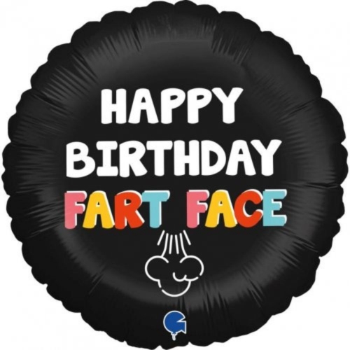 Balloon Foil 45cm Birthday Fart Face Ea