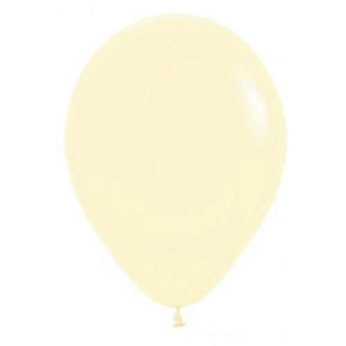 Balloon Latex 28cm Premium Pastel Matte Yellow Pk 25