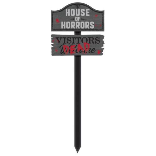 House of Horrors Yard Sign 30cm x 86cm Ea