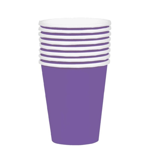 Cup Paper 12oz Purple Pk 20