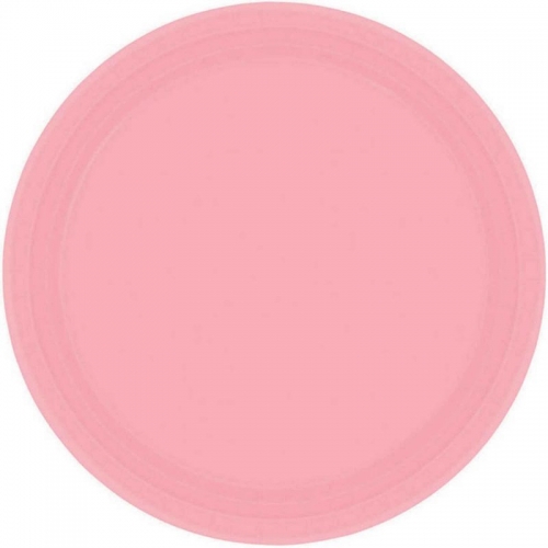 Plate Paper Dinner 23cm Pink Pk 20