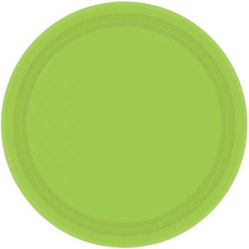 Plate Paper Dinner 23cm Lime Green Pk 20