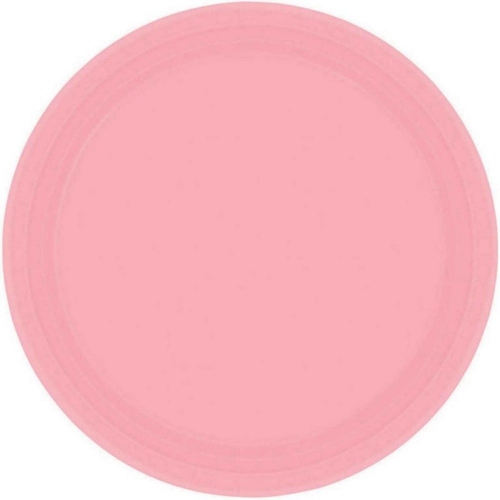 Plate Paper Snack 17cm Pink Pk 20
