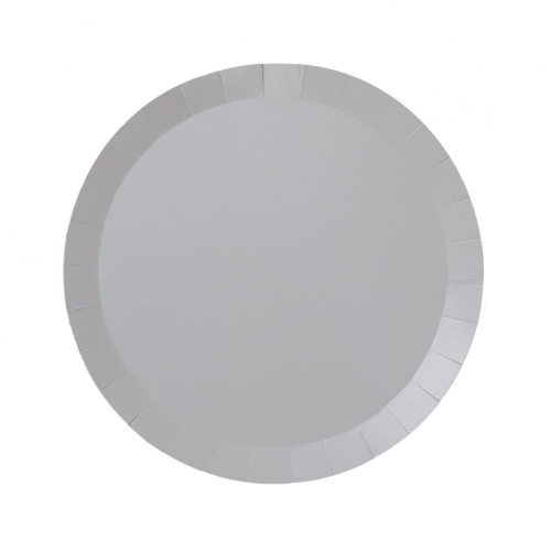 Ultra Plate Paper Snack Cool Grey 17cm Pk 20