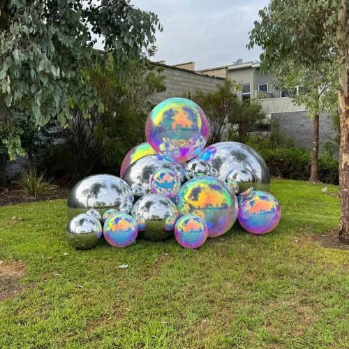 Inflatable Shiny Balls Iridescent Set of 7 HIRE ea