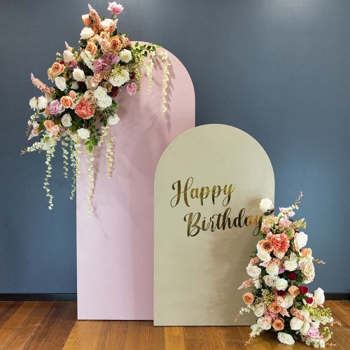 Bloom Pak4 Wooden Arch x 2 with Personalisation & Floral Piece 936118 HIRE Ea