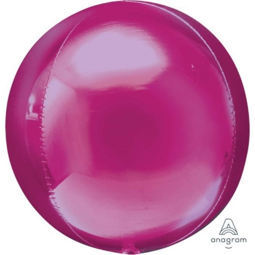 Balloon Foil Orbz Hot Pink 38cm x 40cm Ea