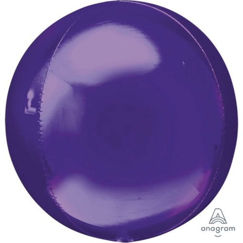 Balloon Foil Orbz Purple 38cm x 40cm Ea